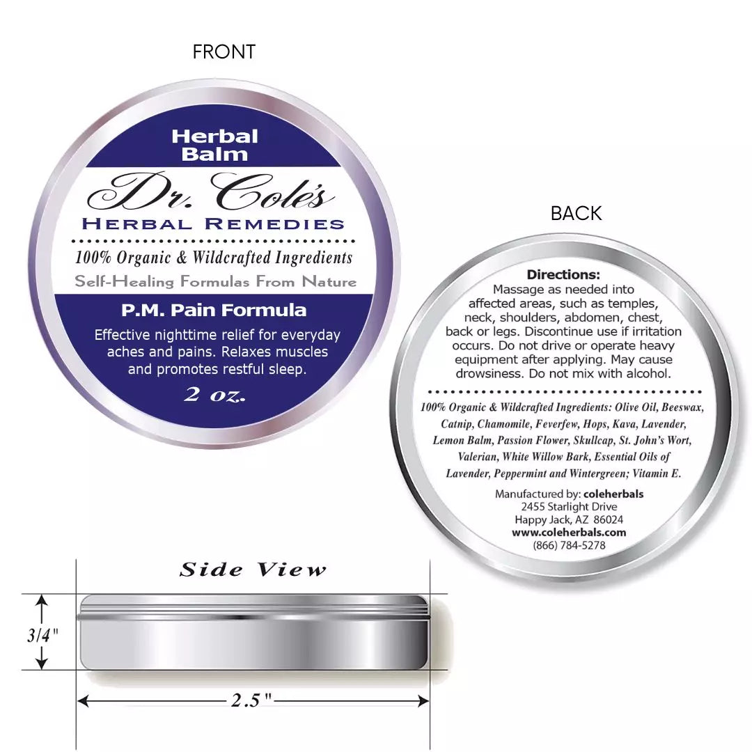 24 - Dr. Cole’s P.M. Pain Herbal Balm