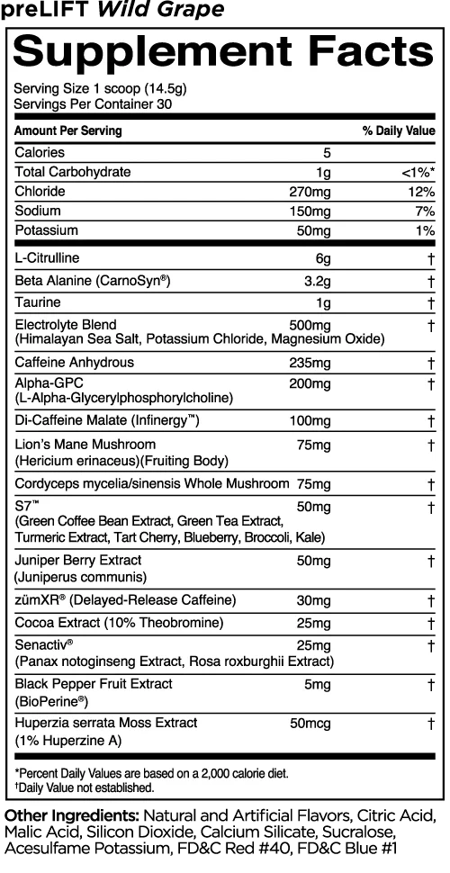 R1 preLIFT pre-workout