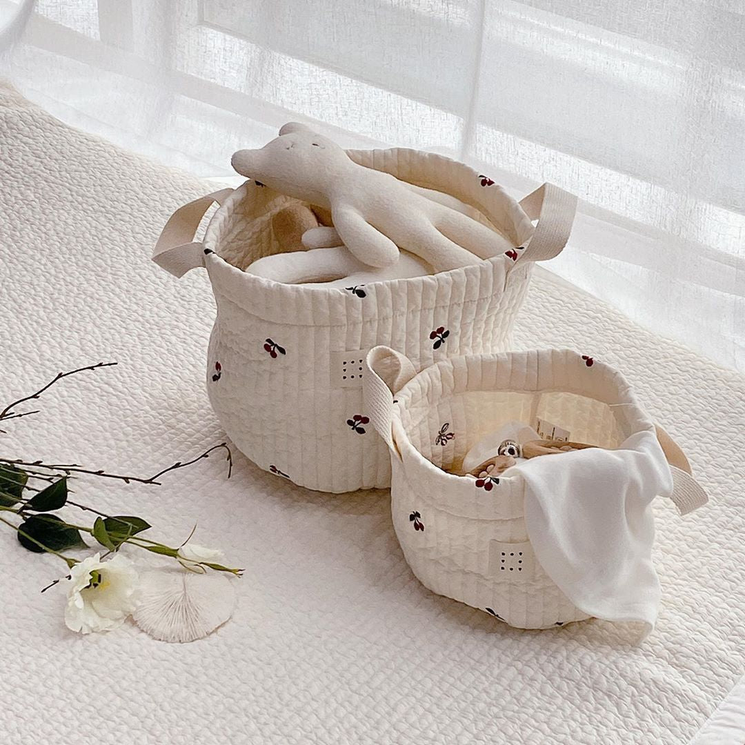 Baby Embroidered Pattern Baby Bottle Storage Basket by MyKids-USA™