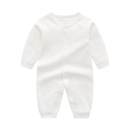 Baby Solid Color Full Button Front Design Organic Cotton Jumpsuit by MyKids-USA™