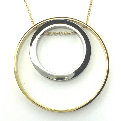 Lisa Two-tone Circle Necklace by Made for Freedom