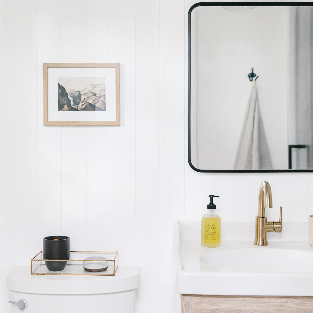 Unscented Natural Hand Soap in a Glass Bottle