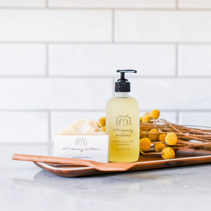 Lemongrass Natural Hand Soap in a Glass Bottle