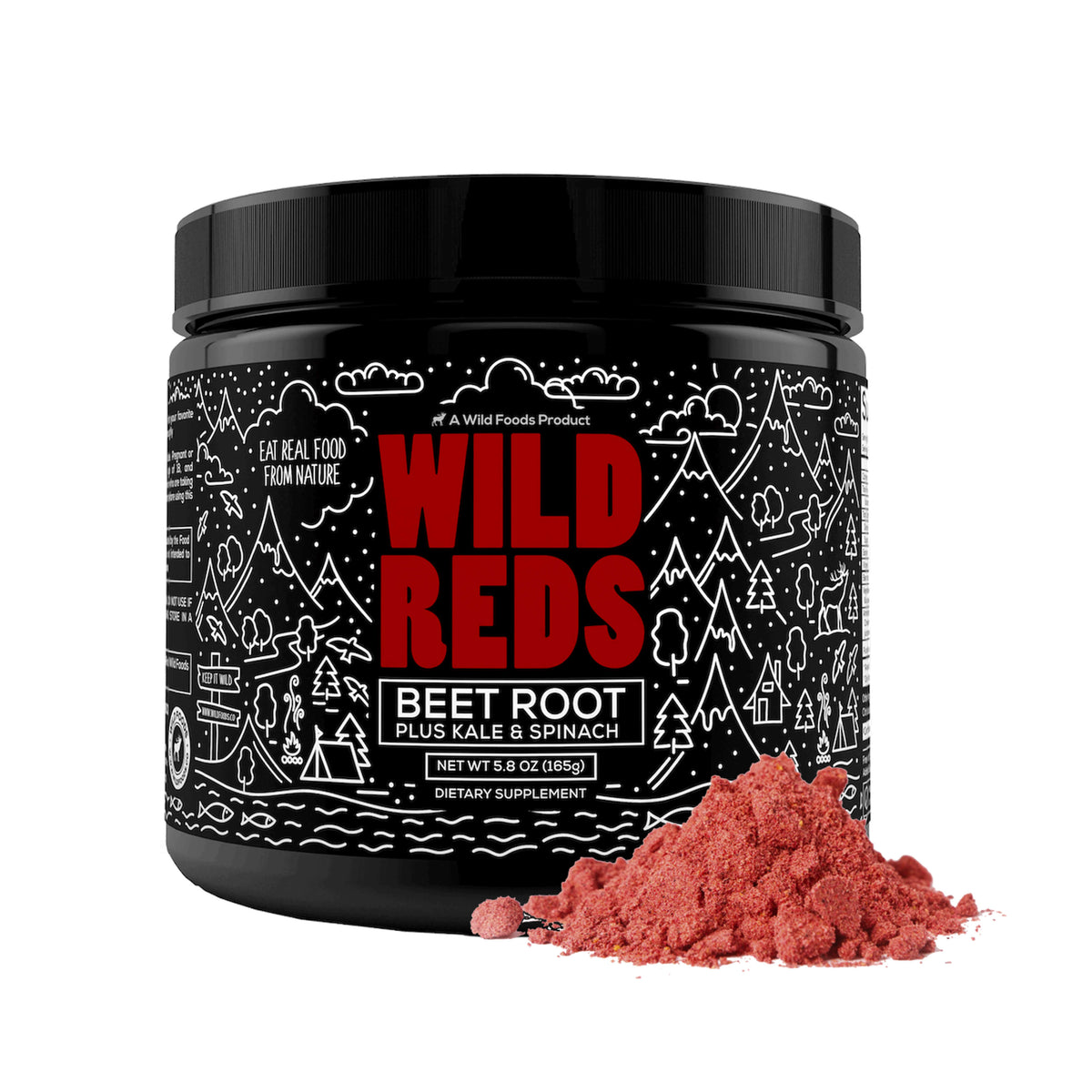 Wild Reds Powder Natural Pre-Workout Energy Mix 5.8oz by Wild Foods