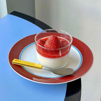 Retro Ceramic Salad Dessert Plate Set of 4 Pcs