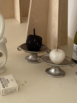 Retro Silver Footed Decorative Tray For Fruits Or Accessories