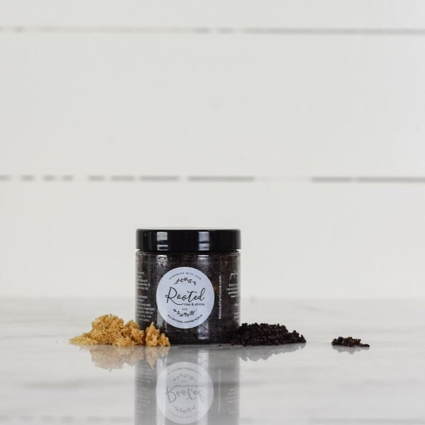 Rise & Shine Face and Lip Coffee Scrub by Rooted For Good