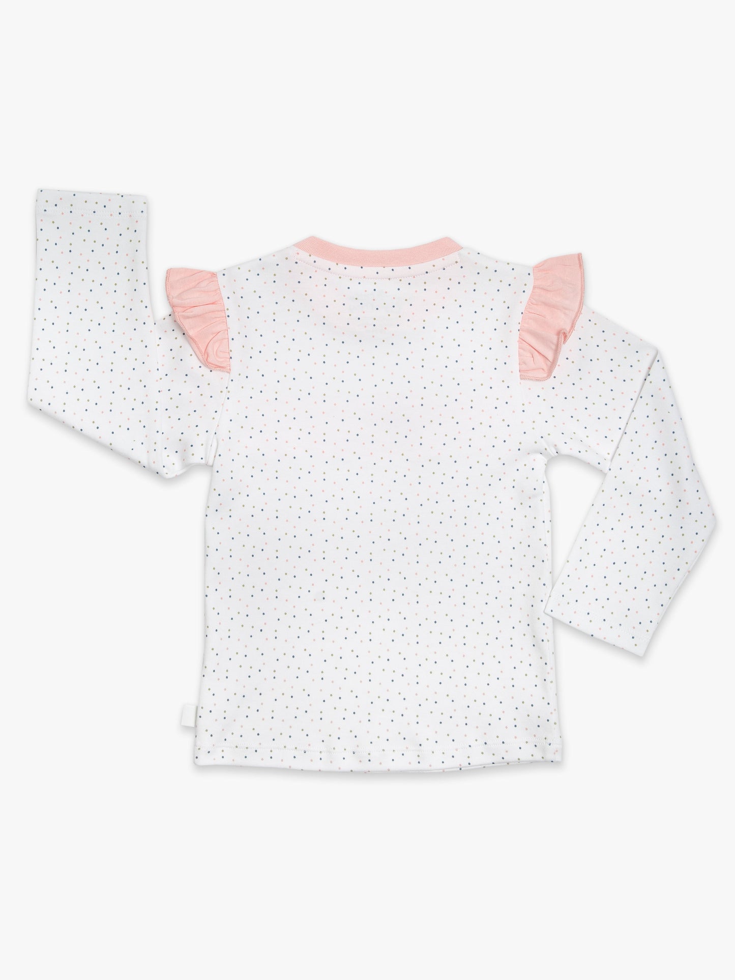 Organic Cotton Ruffled Tee - Polka dot by Little Moy