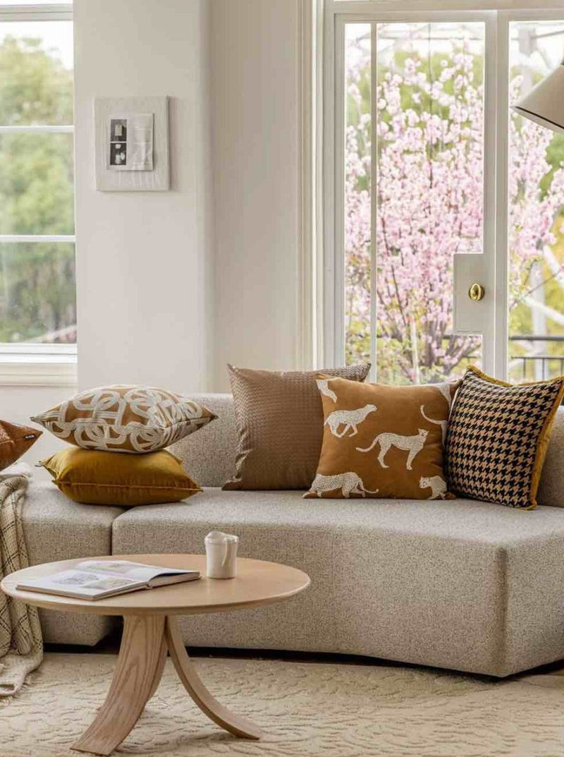 Safari Decorative Terracotta Throw Pillowcase, Earthy Tone Modern Fall Decors