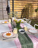 Set of 2 Cloud Ceramic Dinner Plates - Cute Whimsical Eclectic Dinnerware Set