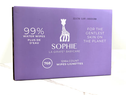 99% WATER BABY CLEANSING WIPES - 48 Packs of 20 Wipes (Travel Size) by Sophie la Girafe Babycare