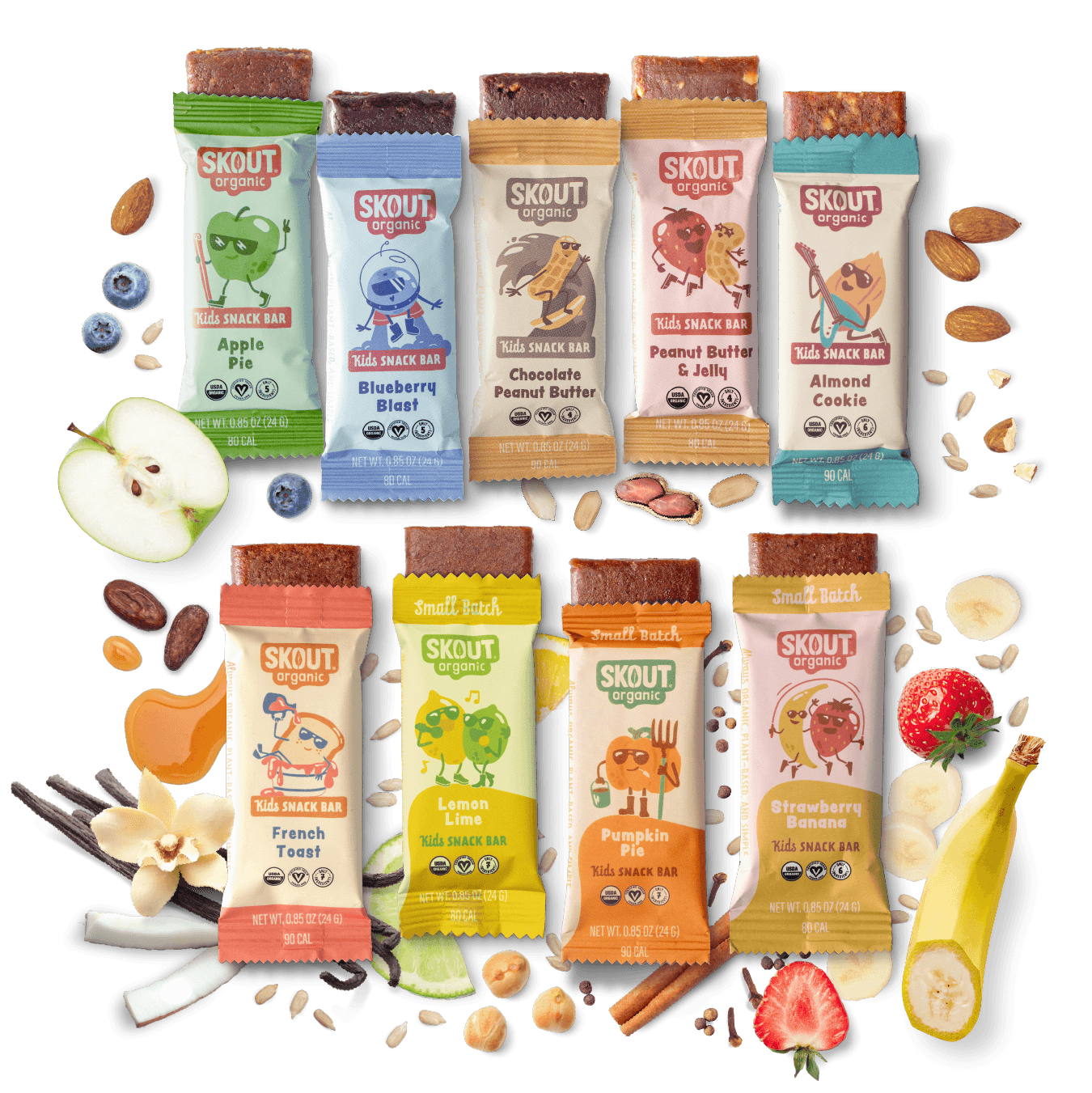Skout Organic Small Batch Kids Bar Variety Pack - 36 Pack