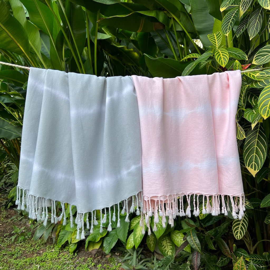 Gray Tie Dye Turkish Beach Towel by SLATE + SALT