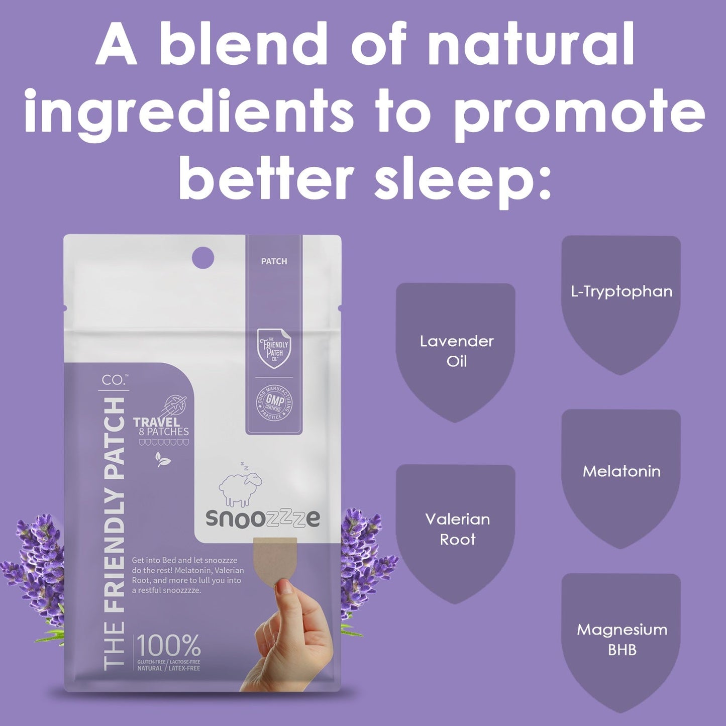 Snooze Melatonin Sleep Patches  - Travel 8 Pack