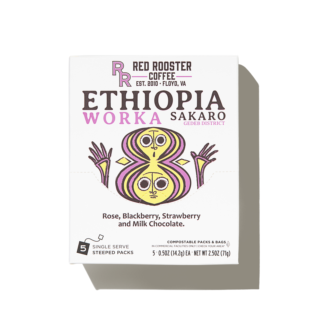 Single Serve Steeped Coffee - Ethiopia Worka Sakaro 5pk