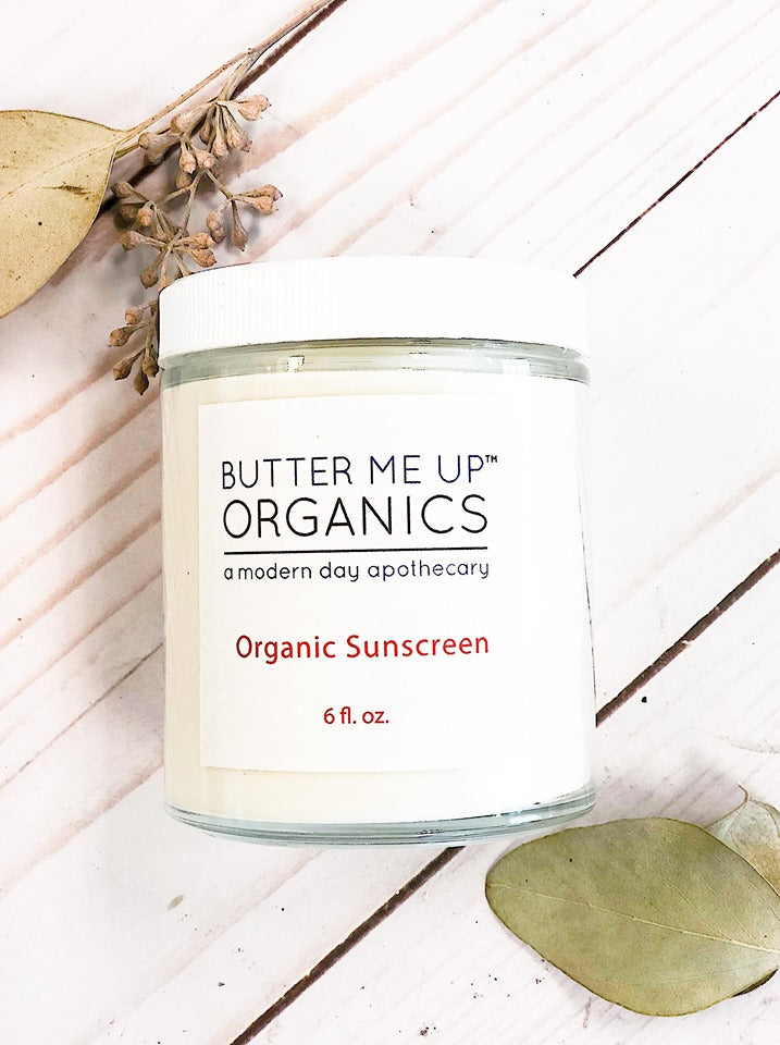 Natural Organic Sunscreen / Safe Sunscreen / Non-Nano Zinc Oxide Sunscreen / Sun Protection / Butter Me Up Organics