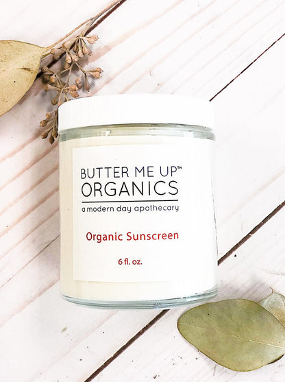 Natural Organic Sunscreen / Safe Sunscreen / Non-Nano Zinc Oxide Sunscreen / Sun Protection / Butter Me Up Organics