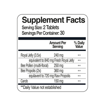 Royal Jelly+Propolis+Bee Pollen Tablets Ultra Potency