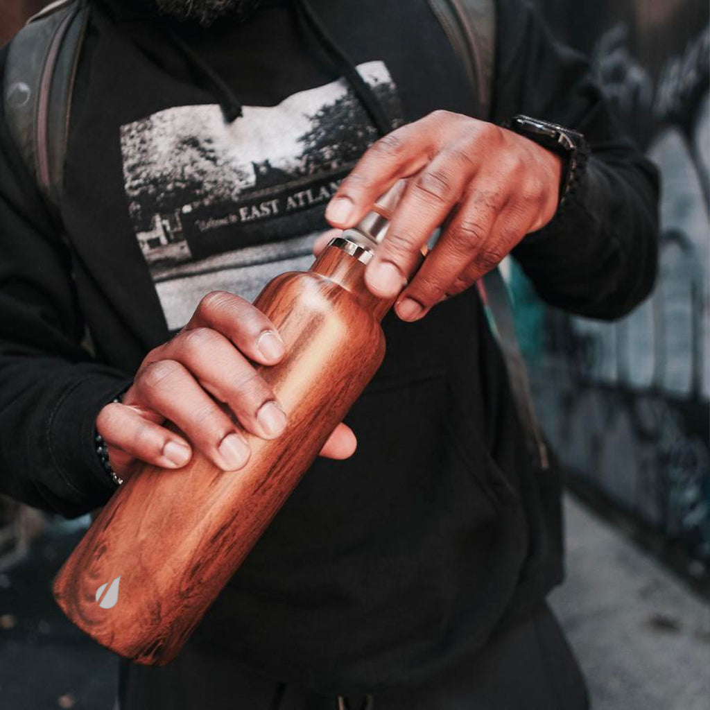 Classic 25oz Water Bottle - Teak Wood