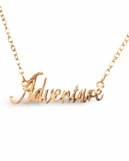 Adventure Script Necklace by The Urban Charm by The Urban Charm