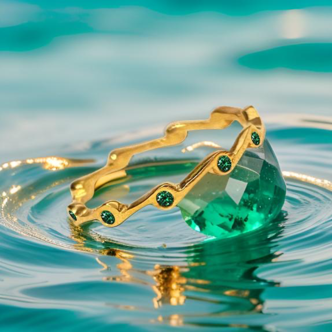 Emerald Birthstone Stacker Ring by The Urban Charm