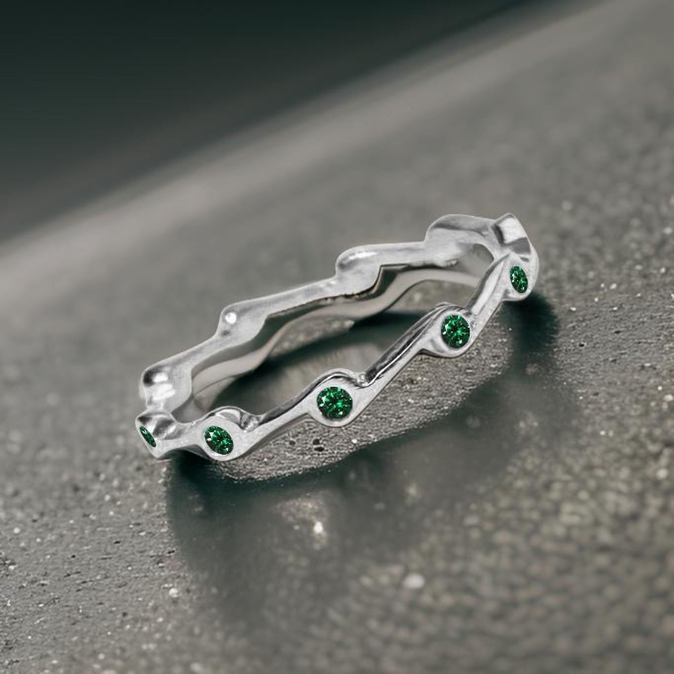 Emerald Birthstone Stacker Ring by The Urban Charm