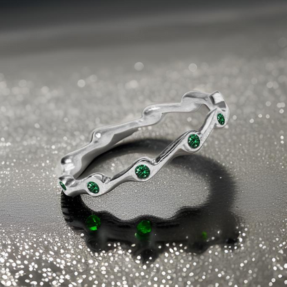 Emerald Birthstone Stacker Ring by The Urban Charm