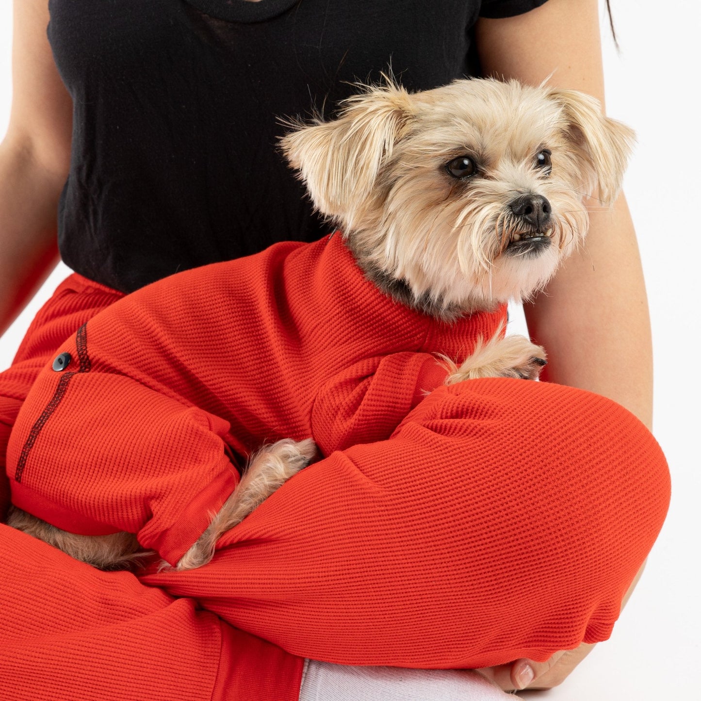 Thermal Dog Pajama - Red