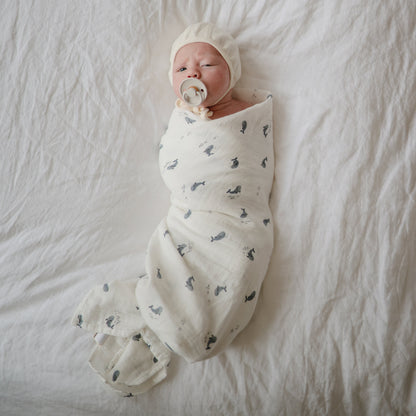 Organic Cotton Muslin Swaddle Blanket