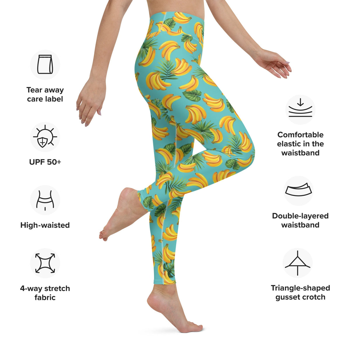 Women's Tropical Banana Mania Yoga Leggings