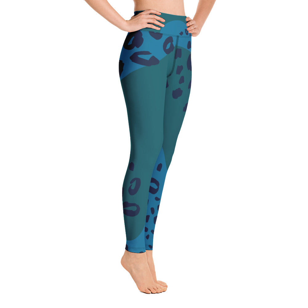 Women's Tropical Leopard Shark Yoga Leggings