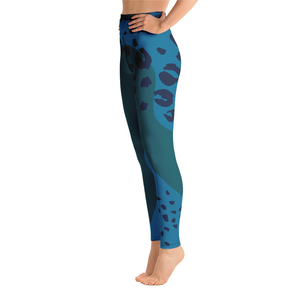 Women's Tropical Leopard Shark Yoga Leggings