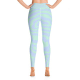 Women's Tropical Print Retro Kelp Yoga Leggings