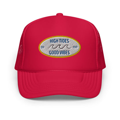 High Tides Good Vibes Foam Trucker Hat