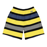 Men's Tropical Dark Blues/Yellow Long Shorts