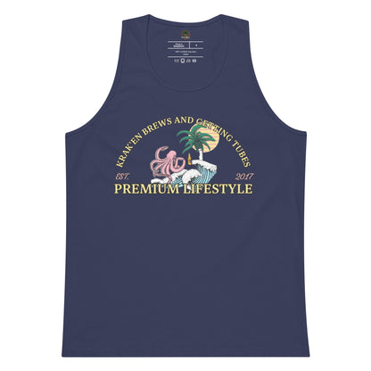 Men’s Premium Krak'en Brews and Getting Tubes Tank Top