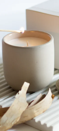 Signature Concrete Candle - Tulip (small) Handpainted Concrete Candle