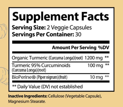 Turmeric Curcumin w/BioPerine (Premium Strength) by Vita Organics