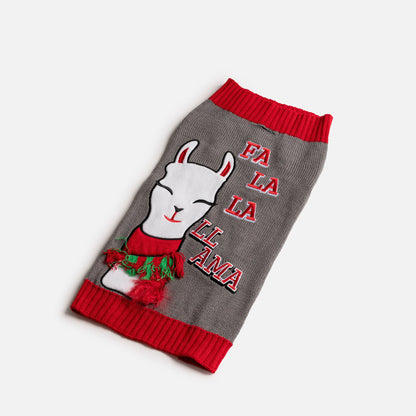 Ugly Xmas Dog Sweater - Fa La La Llama