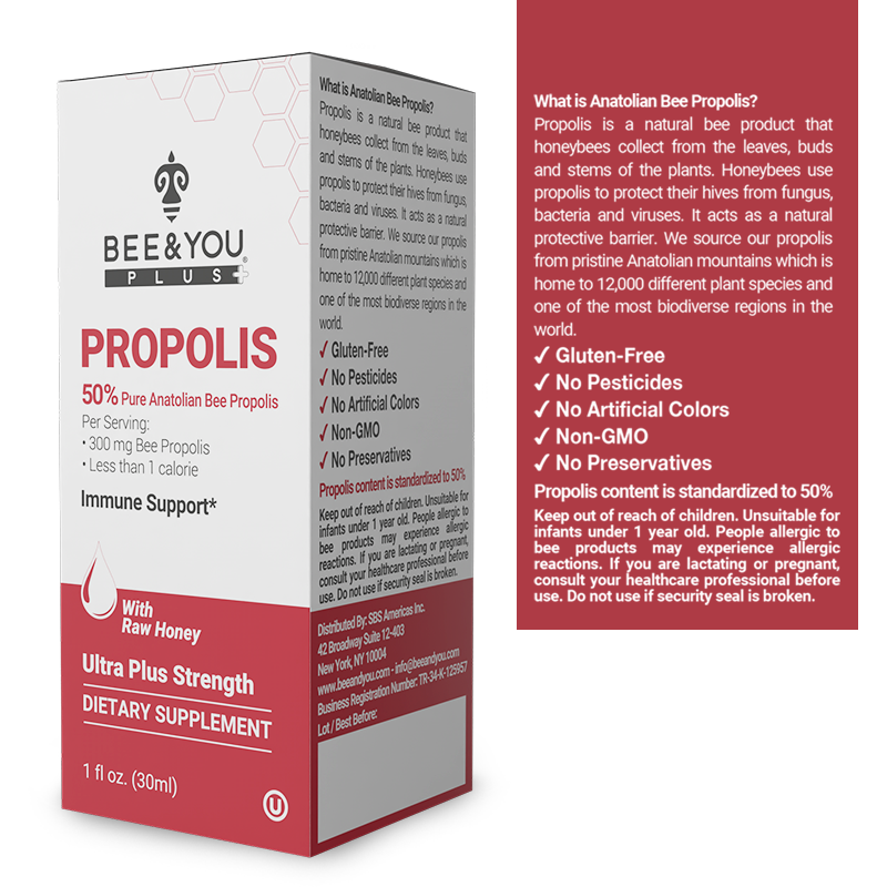 Propolis 50% Pure Liquid Extract - Ultra Plus Potency