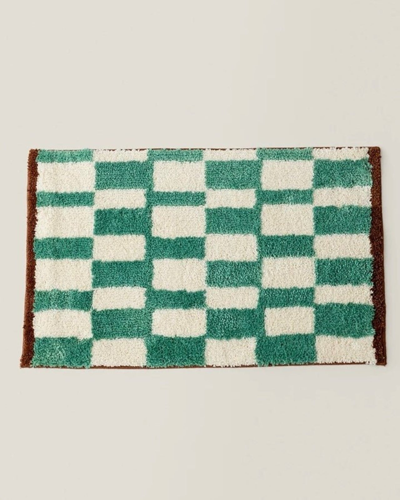 Ultra Soft Retro Checker Bath Rug, Absorbent, Anti-slippery Mat