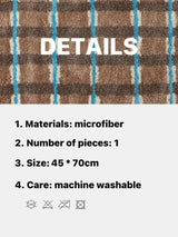 Ultra Soft Retro Earthy Tone Checker Bath Rug, Absorbent Mat