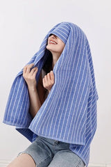 Retro Soft 100% Long-stapled Cotton Striped Bath Towel