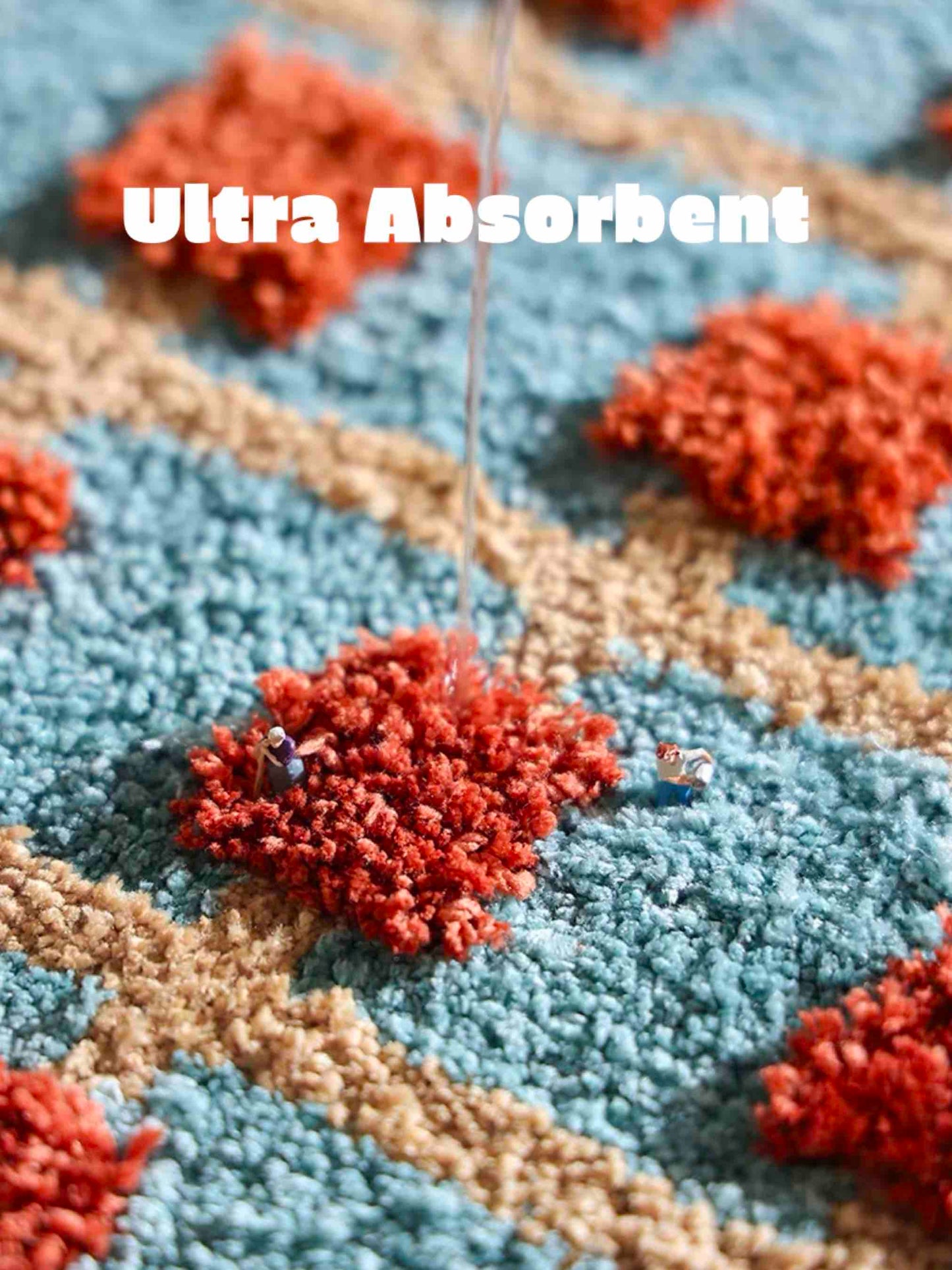 Ultra Soft Retro Bath Rug, Machine-washable, Absorbent Mat