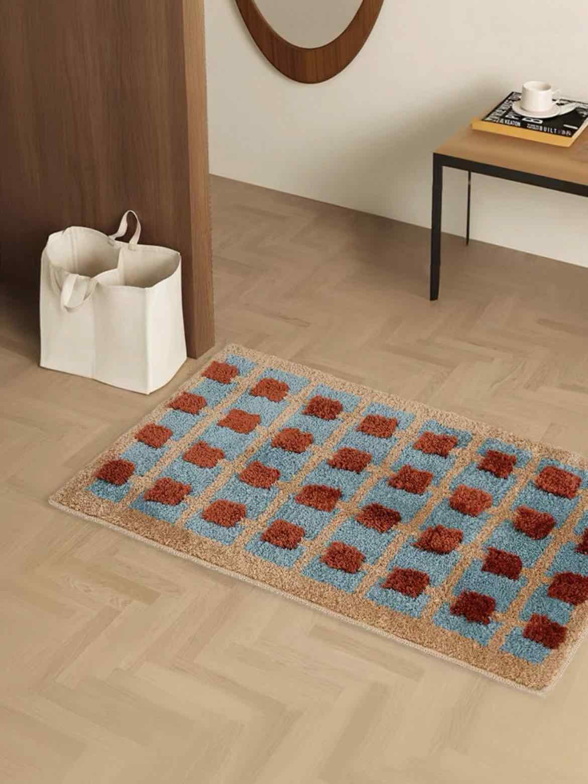 Ultra Soft Retro Bath Rug, Machine-washable, Absorbent Mat