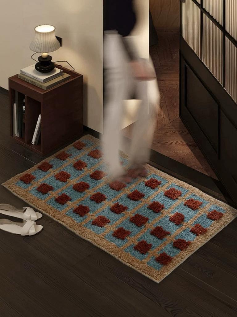 Ultra Soft Retro Bath Rug, Machine-washable, Absorbent Mat