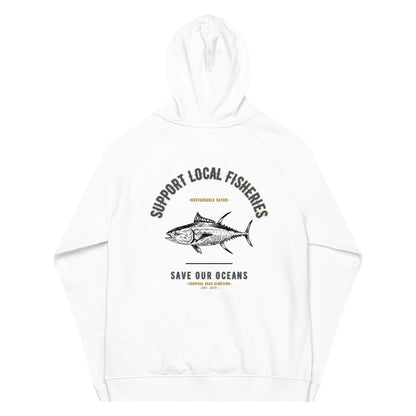 Men's Support Local Fisheries Tuna Eco Raglan Hoodie