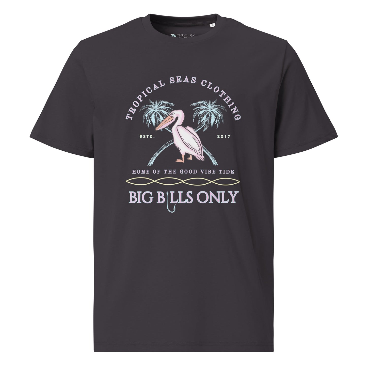 Premium Men's Tropical Pelican Organic Cotton T-Shirt – Sustainable Comfort with Coastal Style