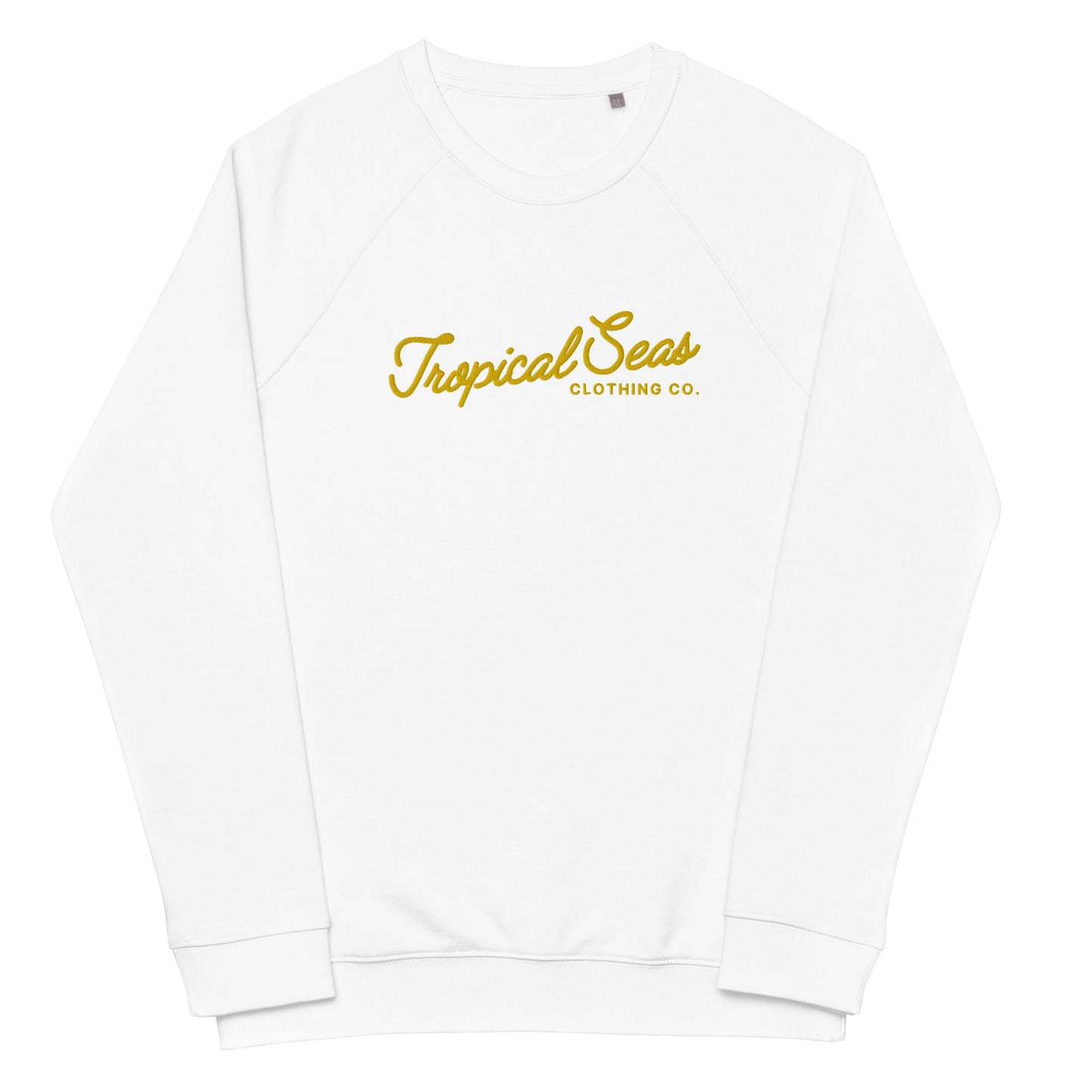 Embroidered Tropical Seas Organic Raglan Sweatshirt