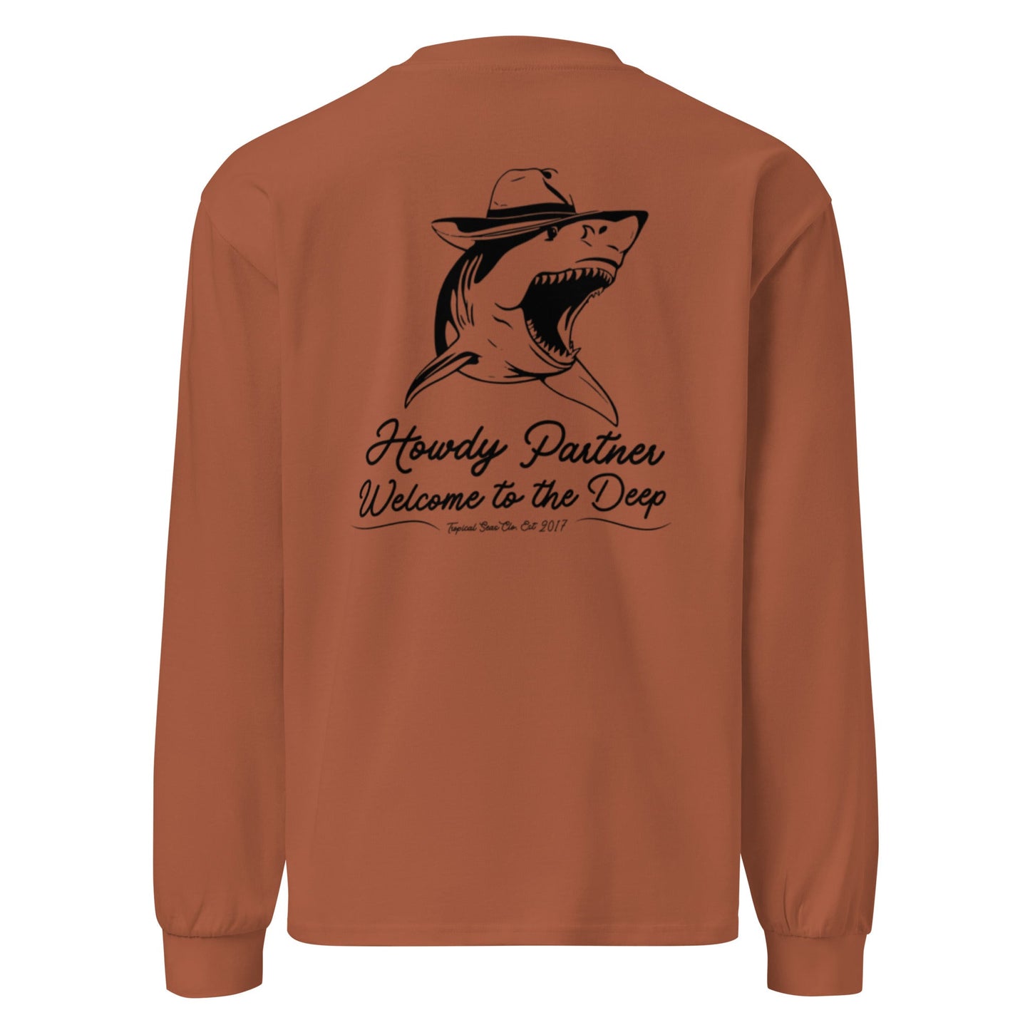 Premium Welcome to the Deep | White Shark|  heavyweight long sleeve shirt